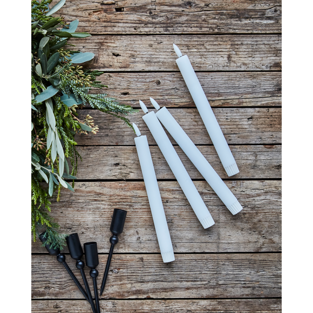 Velas LED blancas (set de 2)