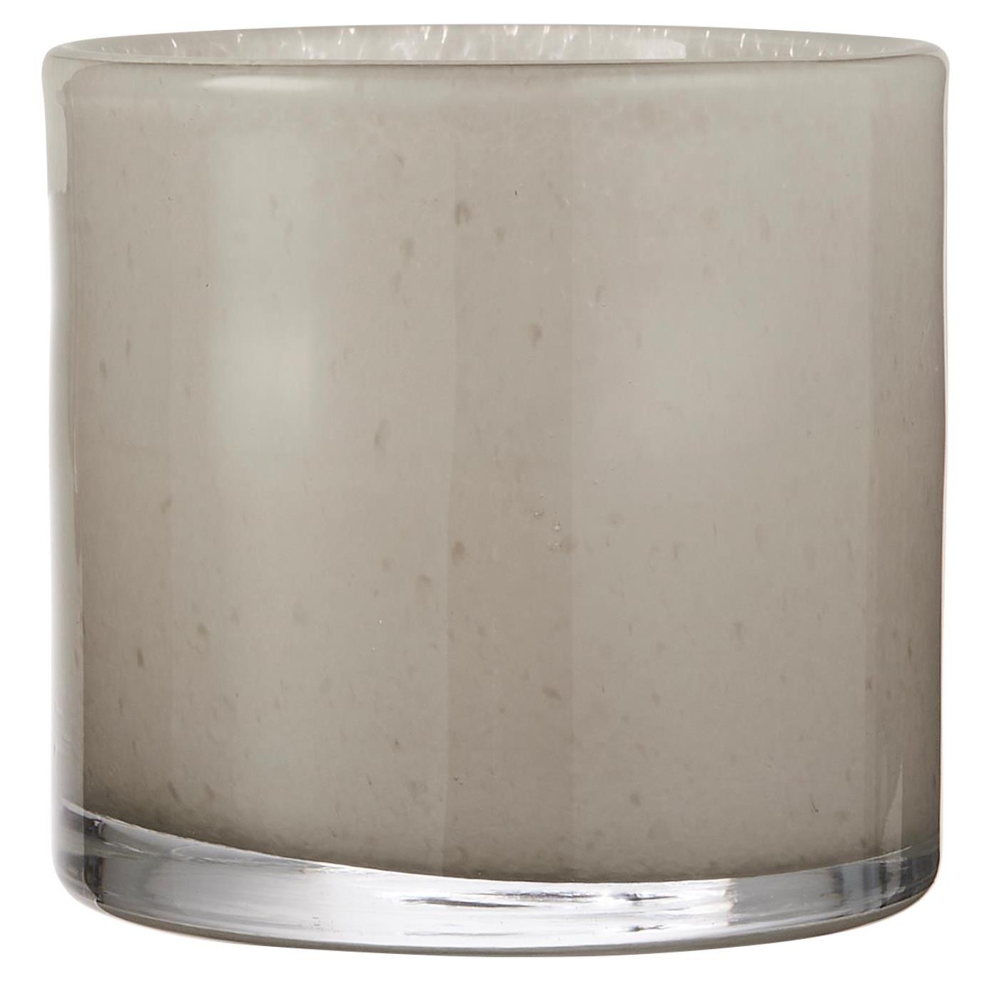 Maceta Venecia de vidrio opal gris pequeño