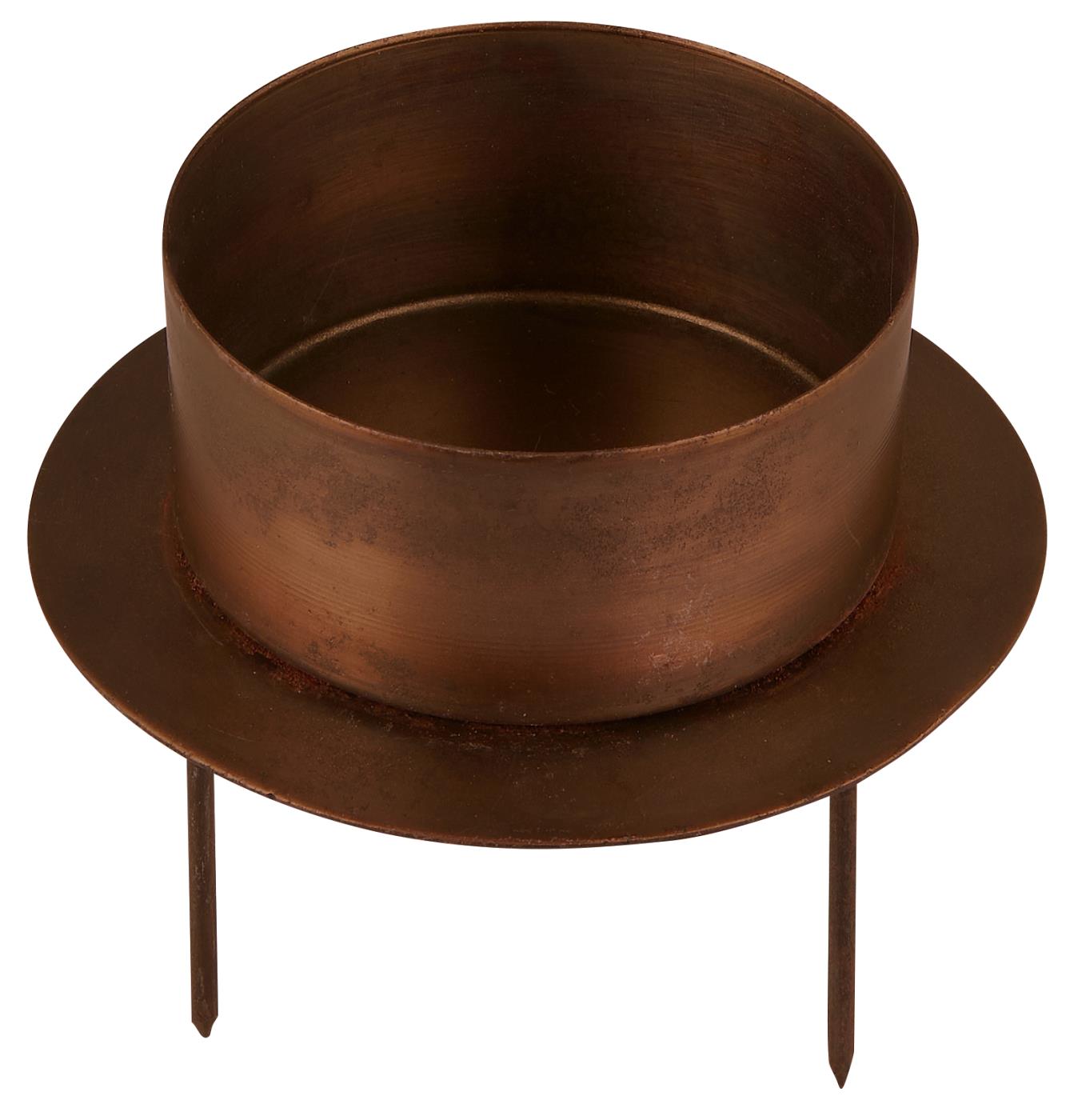 Portavelas con pinchos, bronce