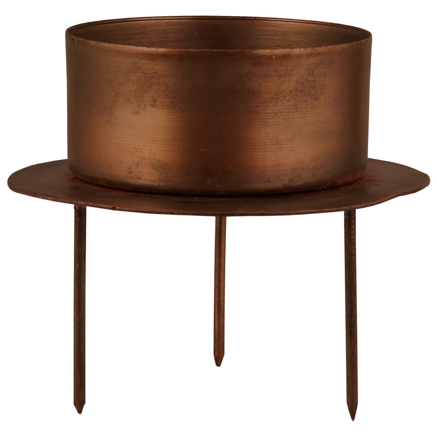 Portavelas con pinchos, bronce