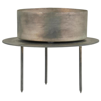 Portavelas con pinchos, zinc