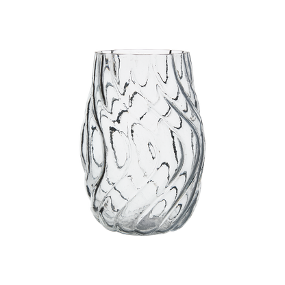 Jarrón Twist de vidrio claro