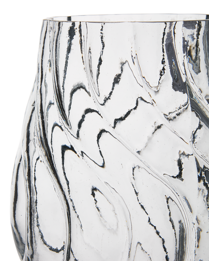 Jarrón Twist de vidrio claro