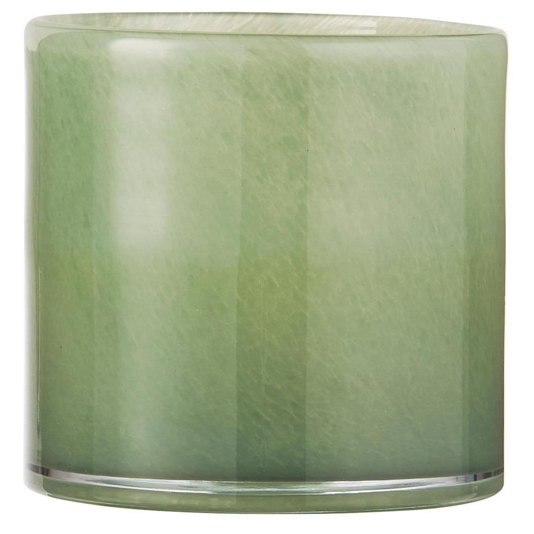 Maceta Venecia de vidrio opal verde, grande