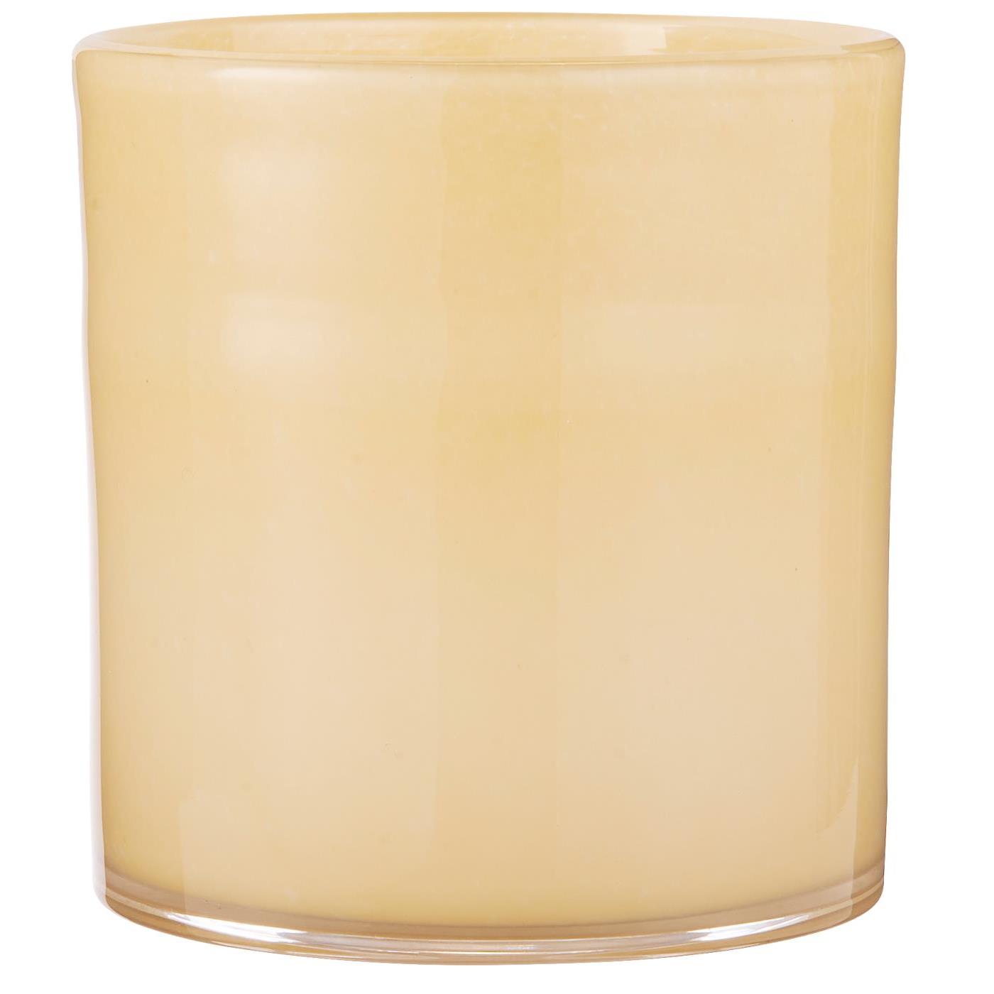 Maceta Venecia de vidrio opal amarillo, pequeño – Ib Laursen