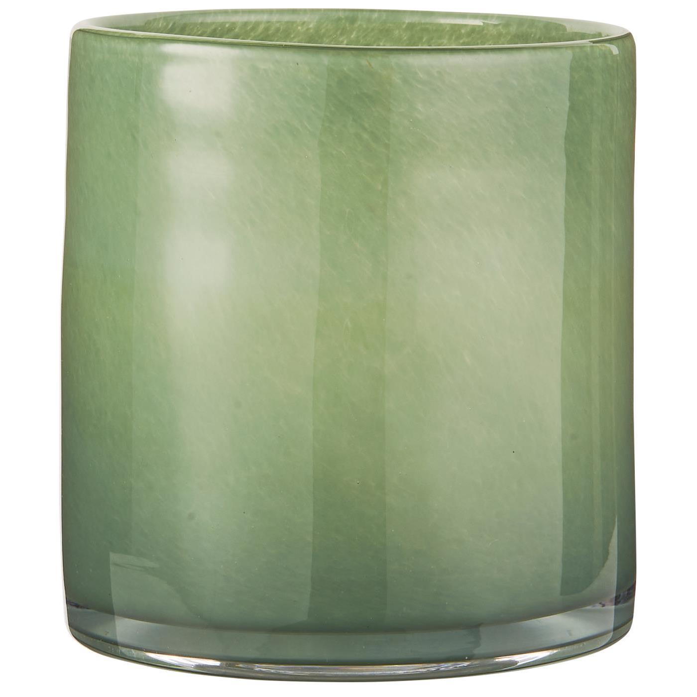 Maceta Venecia de vidrio opal verde, pequeño