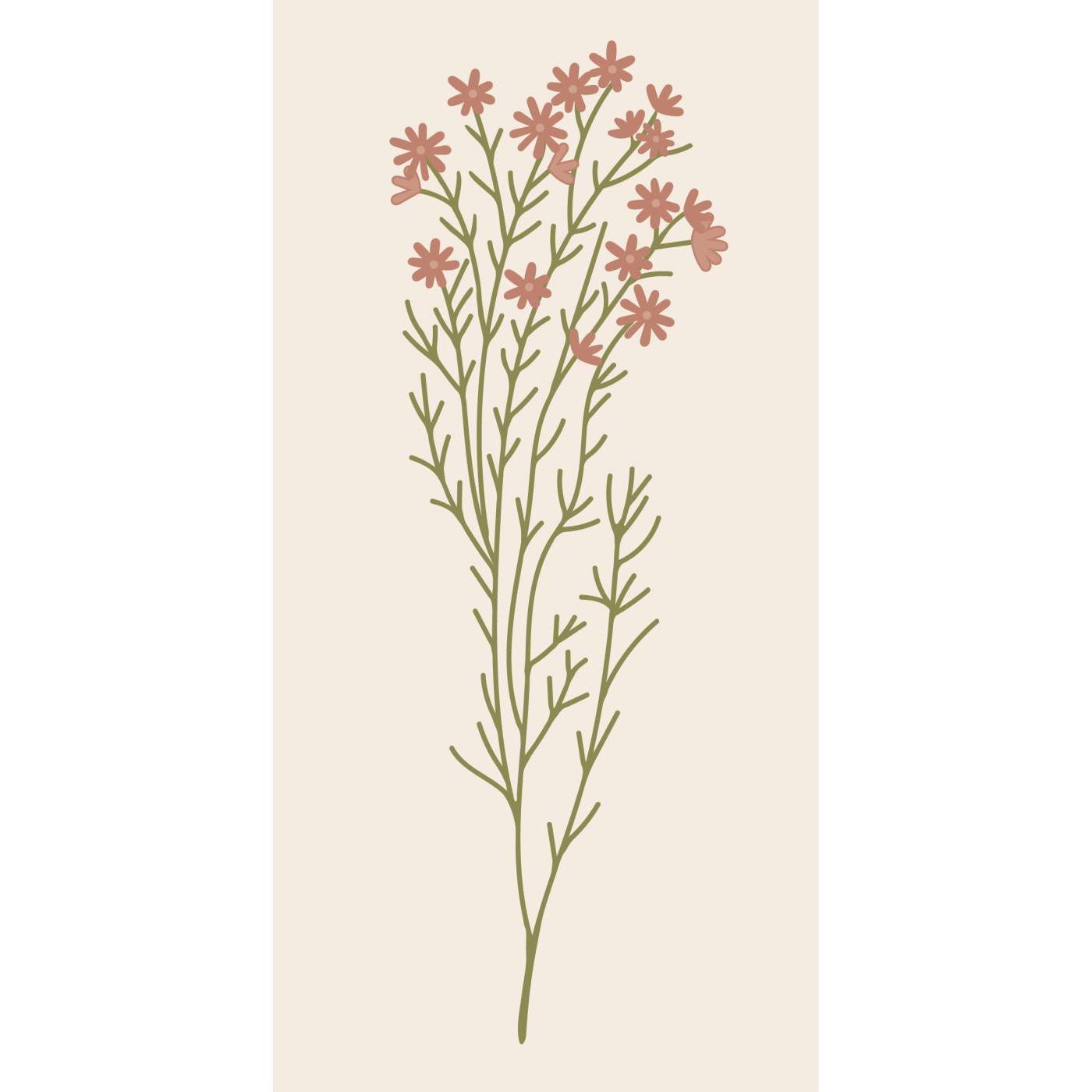 Servilletas motivo floral rojo