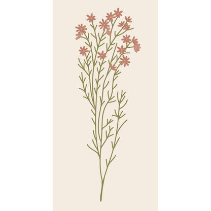 Servilletas motivo floral rojo