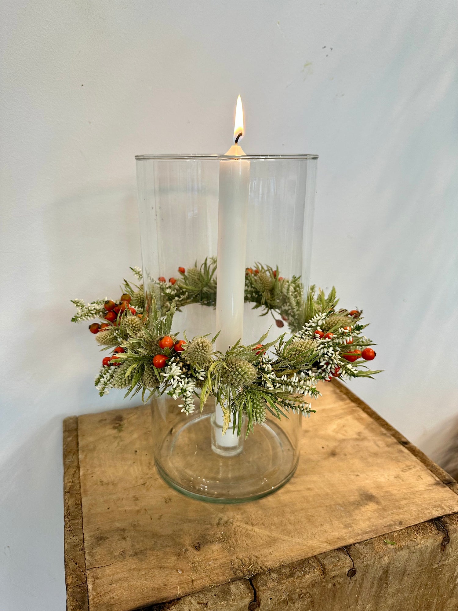 Portavelas de vidrio pequeño (para velas de 2,2 cm)