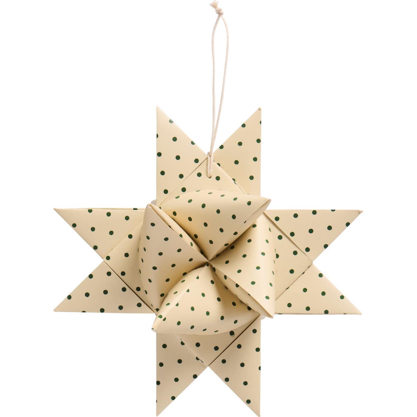 Adorno papel lunares verdes, pequeño
