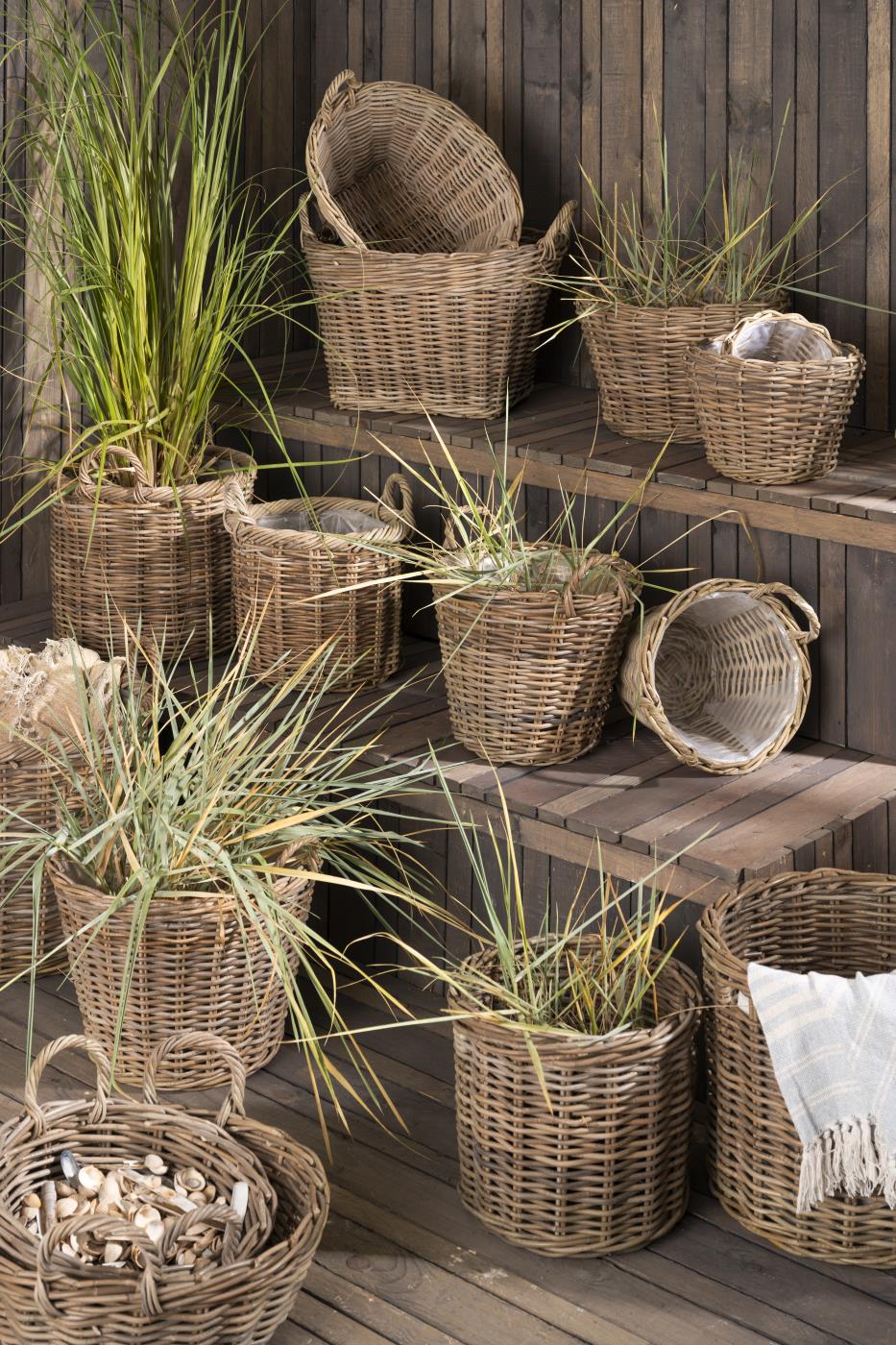 Cesta de ratán grande