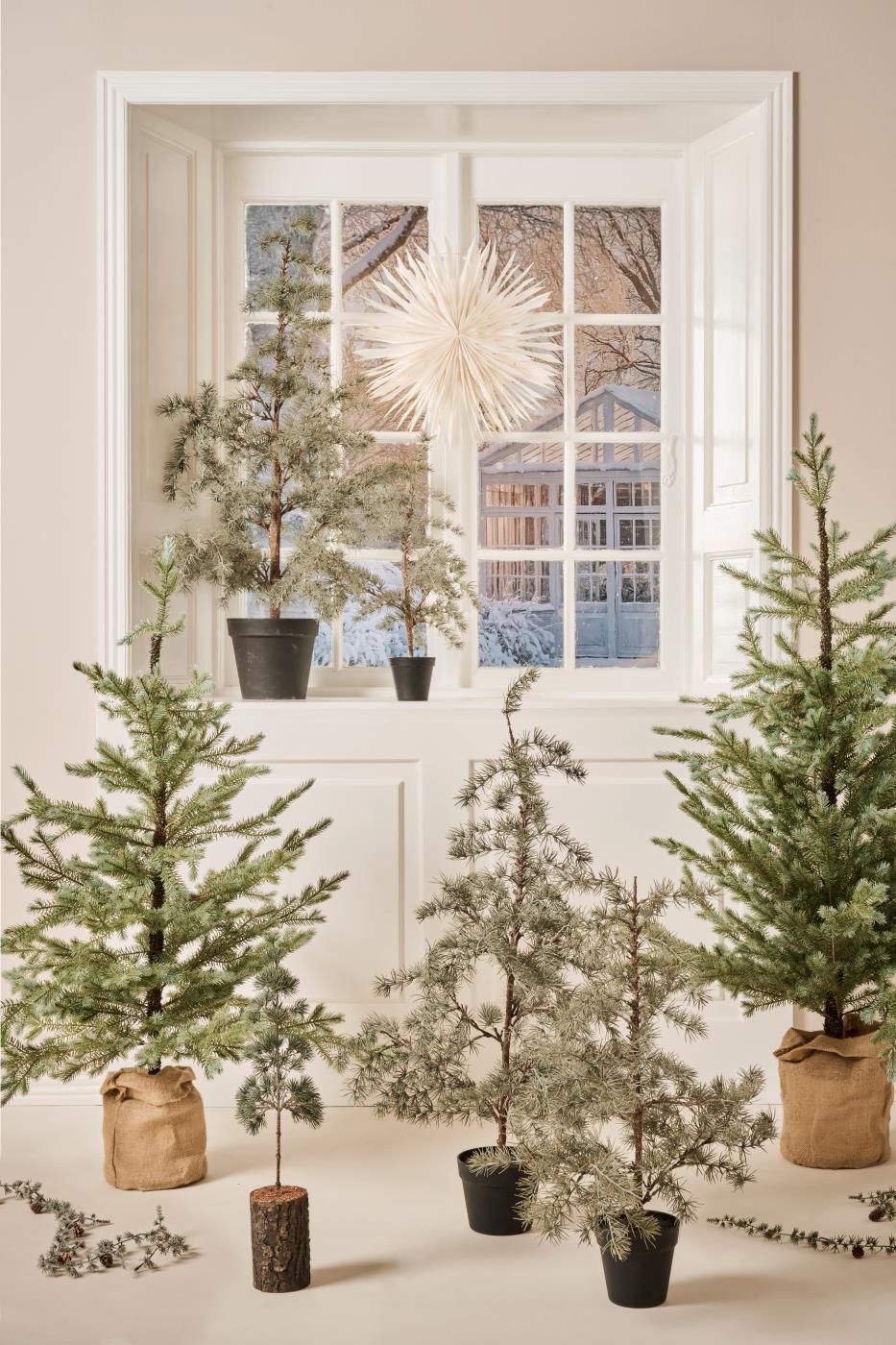 Estrella de papel color crema, 50 cm