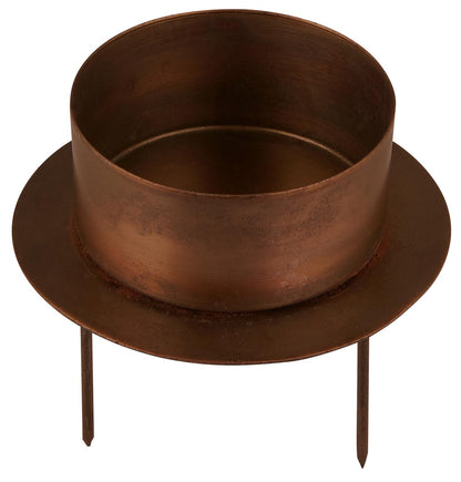 Portavelas con pinchos, bronce