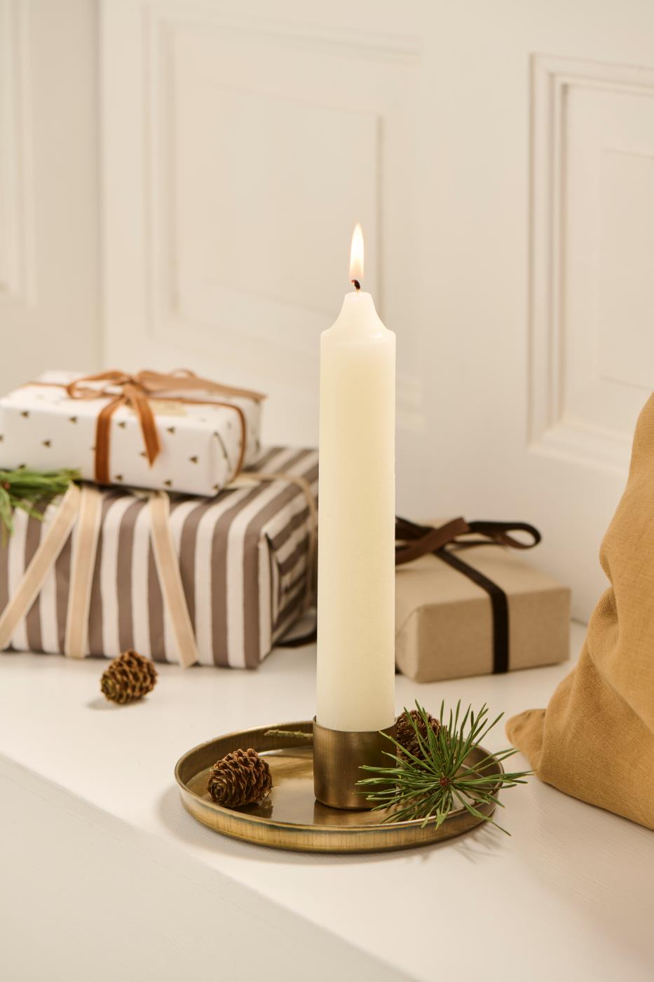 Vela gruesa color blanco