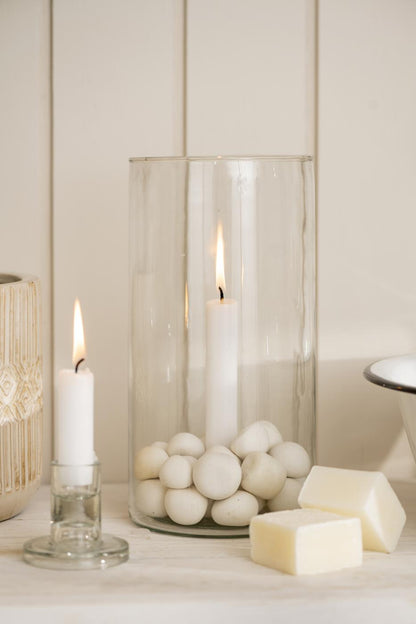 Portavelas de vidrio pequeño (para velas de 2,2 cm)