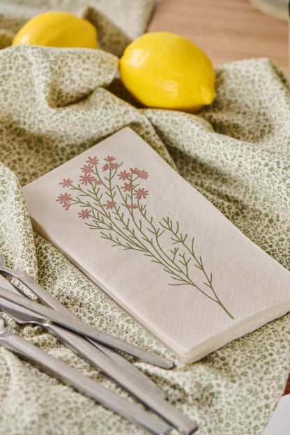 Servilletas motivo floral rojo